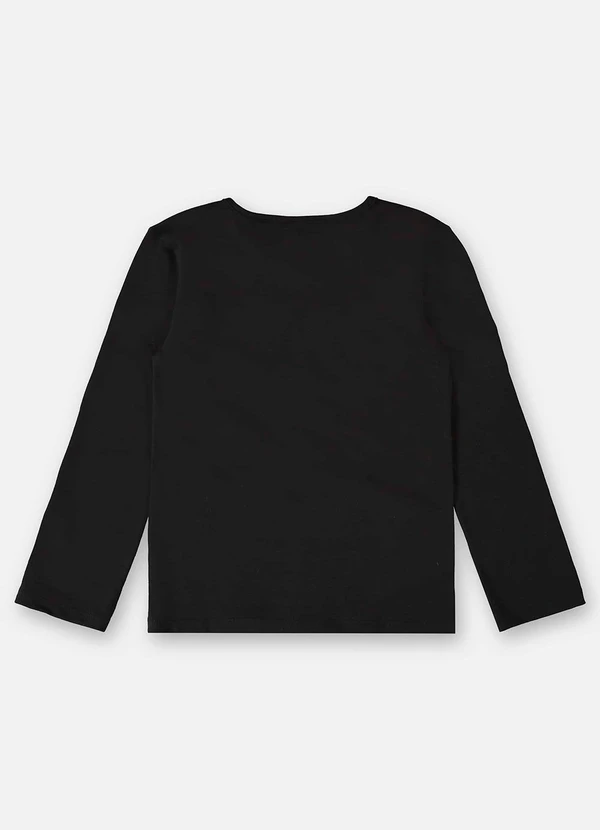 Up Baby - Blusa Manga Longa Infantil Menina Preto 2