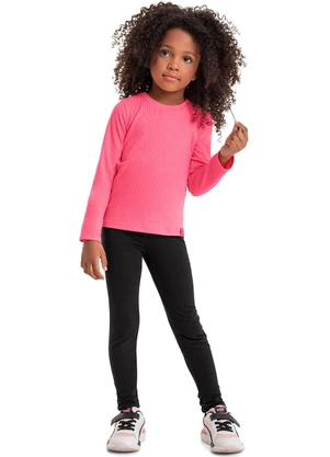 Quimby - Blusa Manga Longa Infantil Menina Rosa - QUIMBY