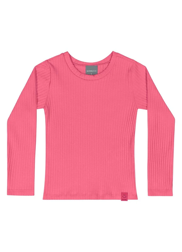 Quimby - Blusa Manga Longa Infantil Menina Rosa 3