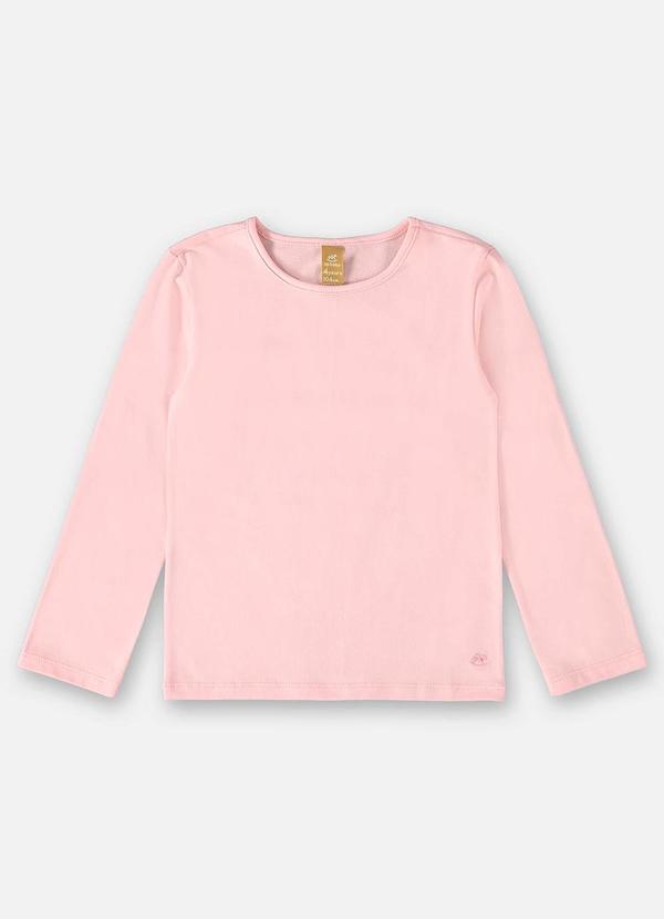 Up Baby - Blusa Manga Longa Infantil Menina Rosa