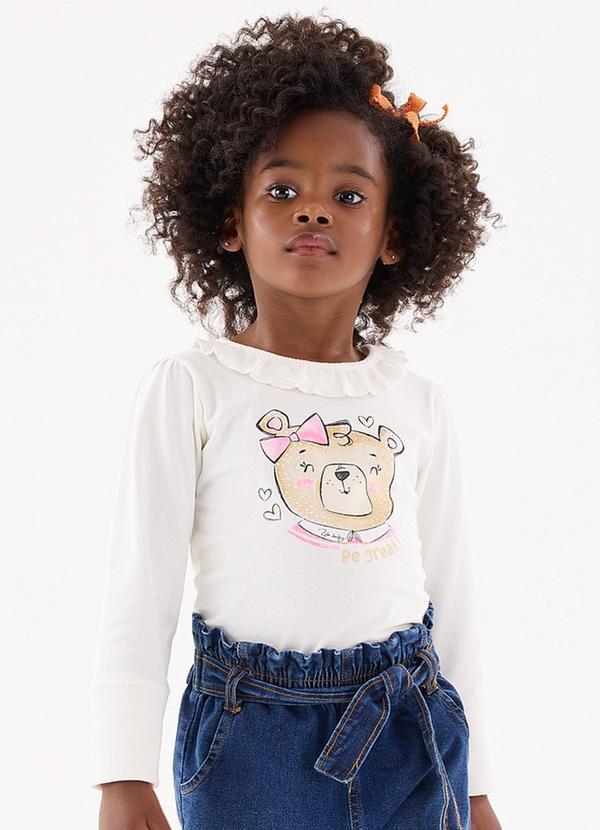 Up Baby - Blusa Manga Longa Infantil Off White