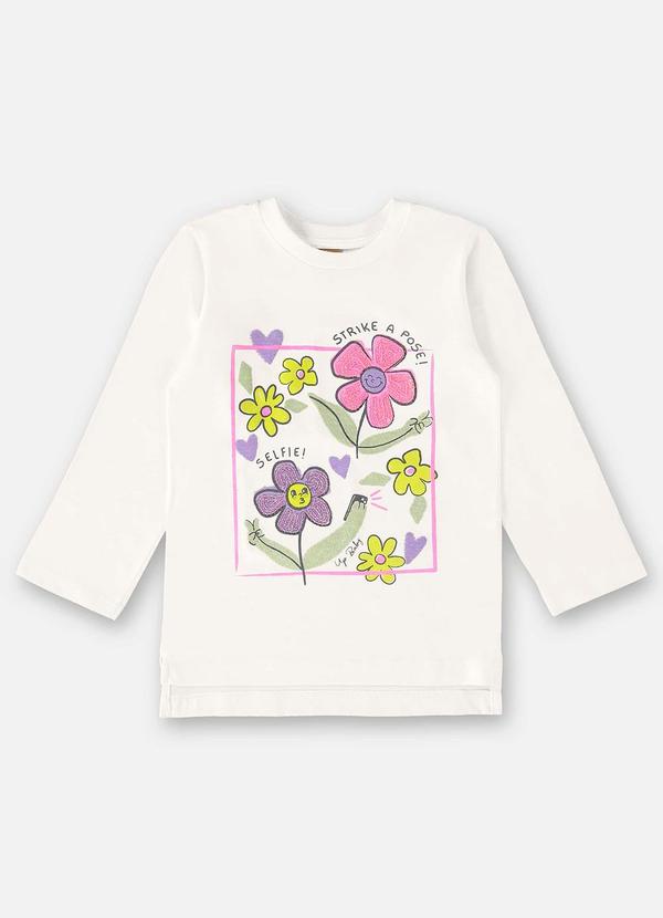 Up Baby - Blusa Manga Longa Infantil Off White