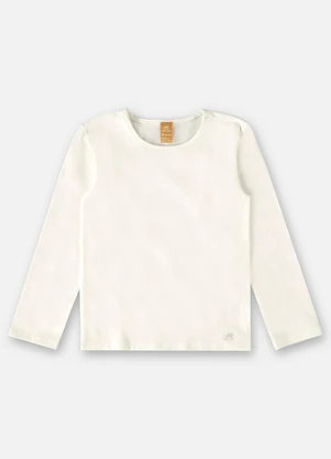 Up Baby - Blusa Manga Longa Infantil Off White - UP BABY