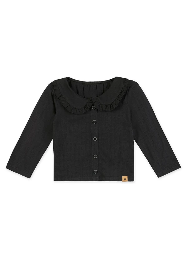 Marisol - Blusa Manga Longa Infantil Preto 1