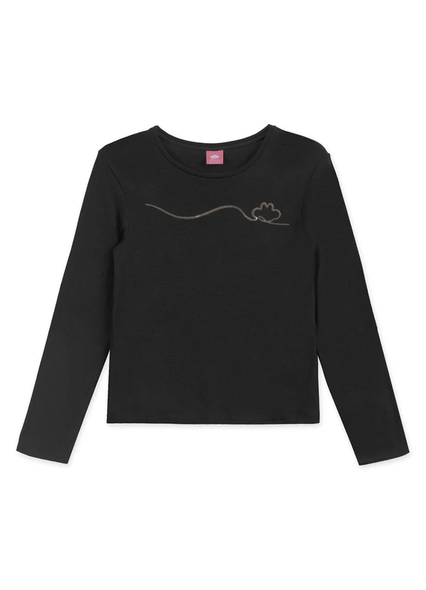 Lilica Ripilica - Blusa Manga Longa Infantil Preto