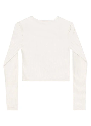Gloss - Blusa Manga Longa Juvenil Bege - GLOSS