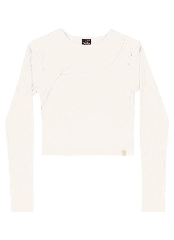 Gloss - Blusa Manga Longa Juvenil Bege
