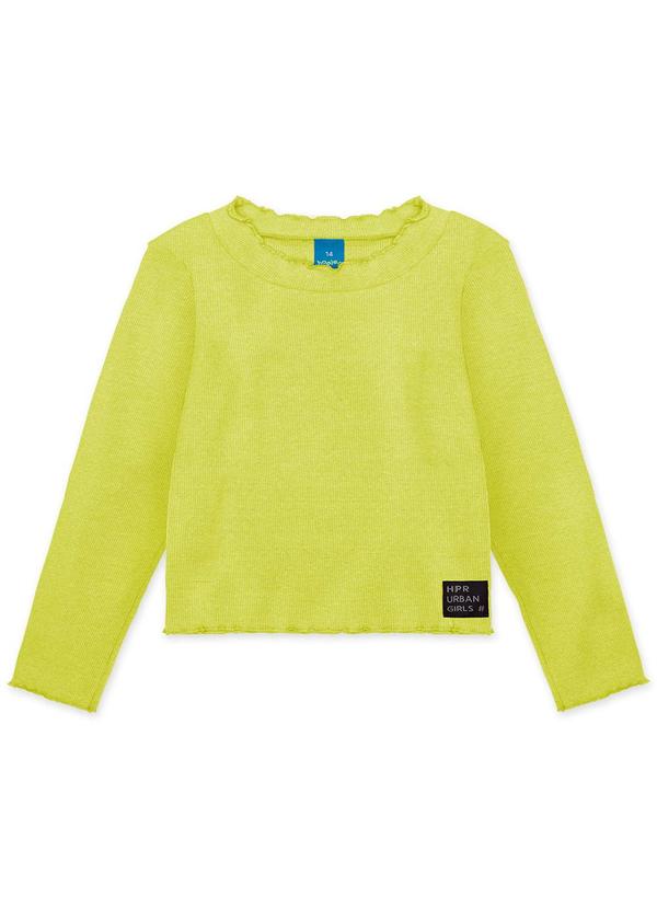 Hapier - Blusa Manga Longa Juvenil Feminina Verde