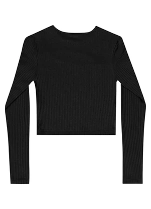Gloss - Blusa Manga Longa Juvenil Preto - GLOSS