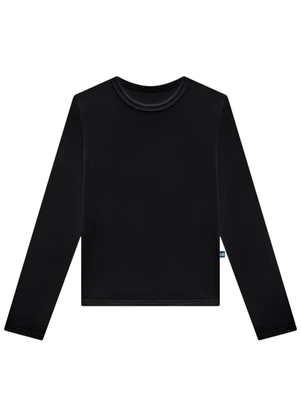 Marlan - Blusa Manga Longa Malha Térmica Unissex Preto - MARLAN