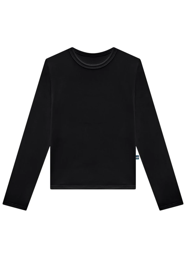 Marlan - Blusa Manga Longa Malha Térmica Unissex Preto 1
