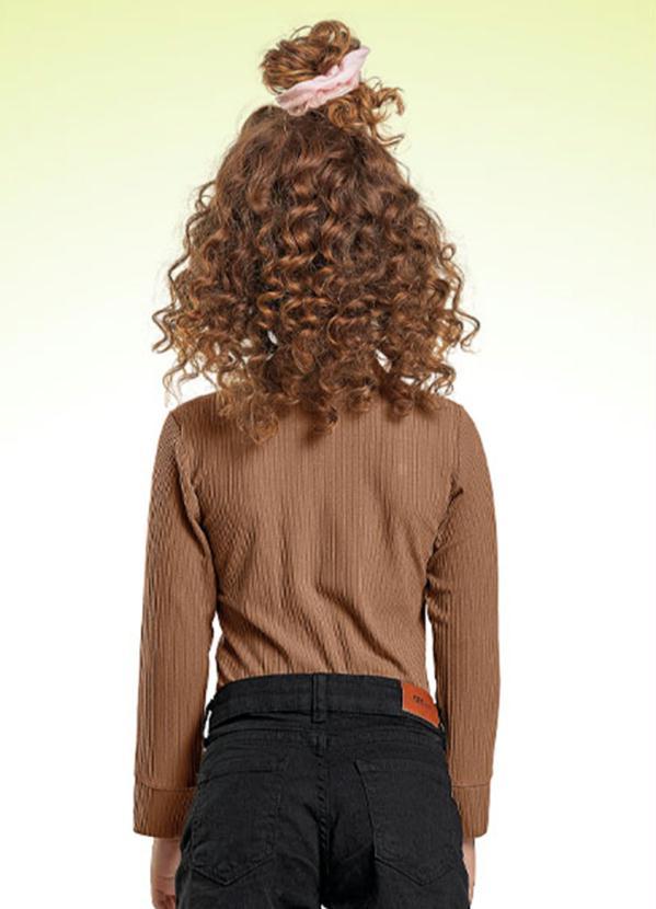 Fakini Kids - Blusa Manga Longa Marrom 2