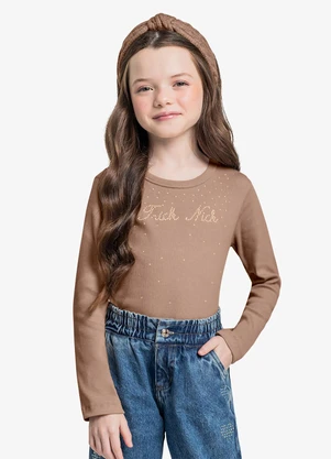 Trick Nick - Blusa Manga Longa Marrom - TRICK NICK