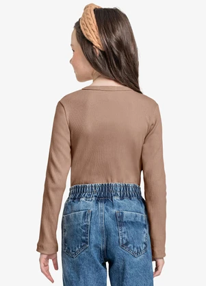 Trick Nick - Blusa Manga Longa Marrom - TRICK NICK
