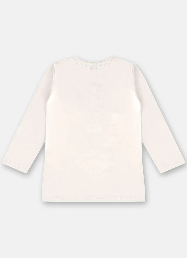 Up Baby - Blusa Manga Longa Meia Malha Bege 4