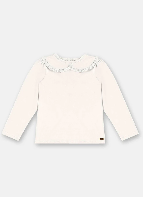 Up Baby - Blusa Manga Longa Meia Malha Bege 3