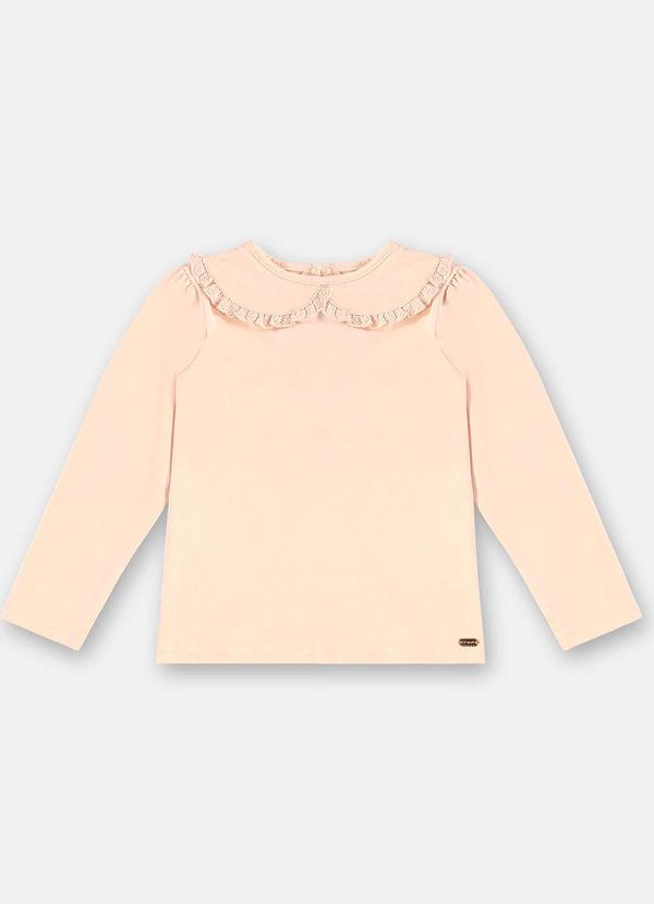 Up Baby - Blusa Manga Longa Meia Malha Rosa 3