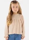 Up Baby - Blusa Manga Longa Menina Rosa - variação: Bege