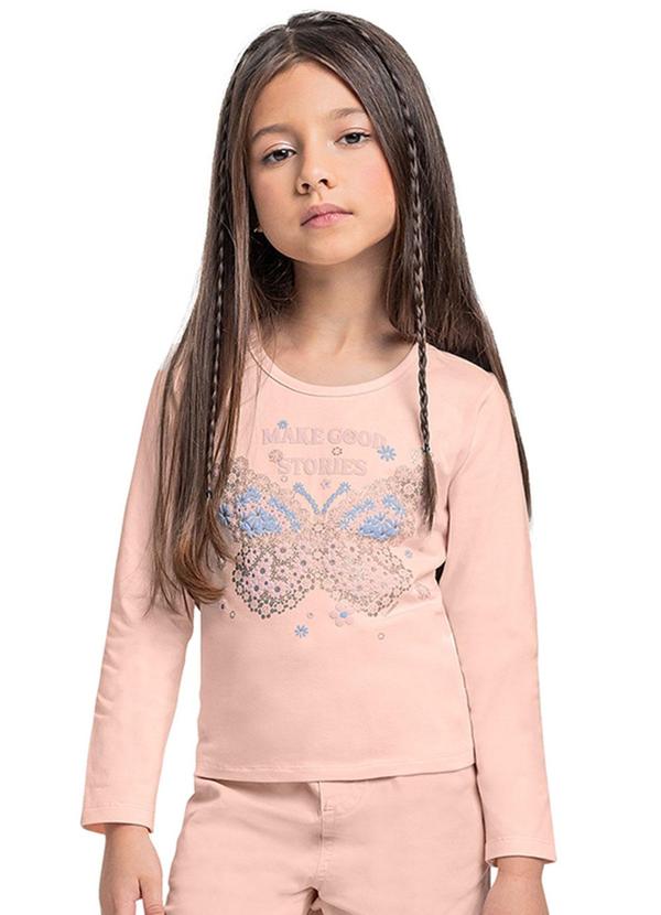 Quimby - Blusa Manga Longa Menina Rosa 1