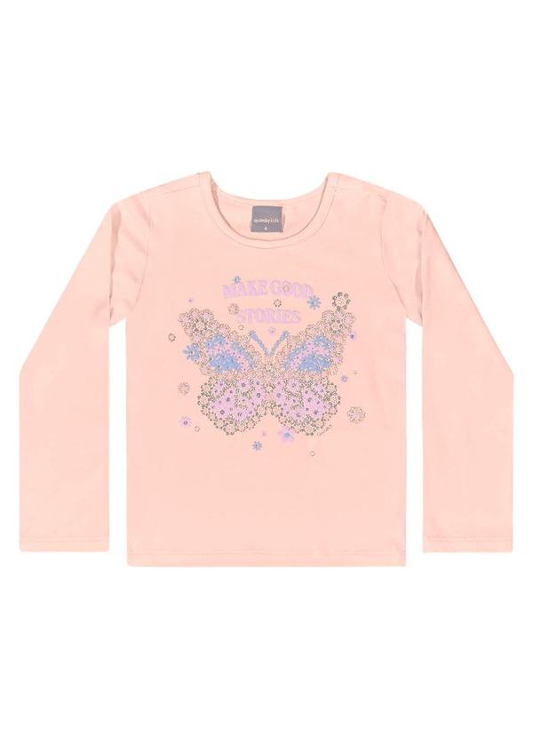 Quimby - Blusa Manga Longa Menina Rosa 3