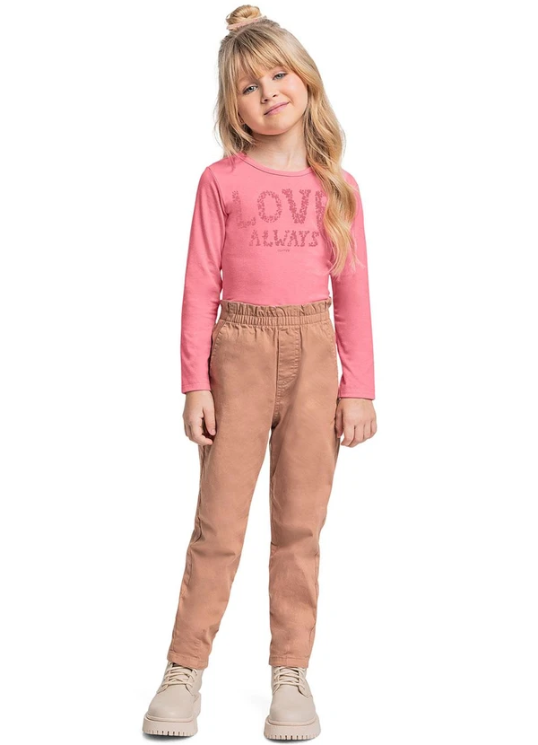 Quimby - Blusa Manga Longa Menina Rosa 2
