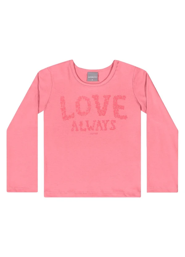 Quimby - Blusa Manga Longa Menina Rosa 3