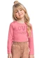 Quimby - Blusa Manga Longa Menina Rosa - variação: Rosa