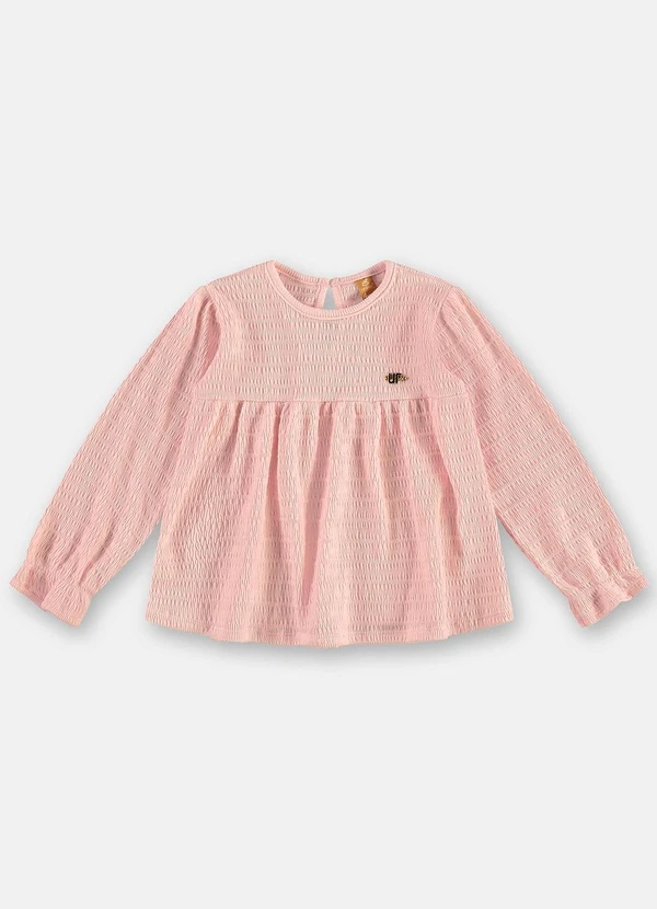 Up Baby - Blusa Manga Longa Menina Rosa 3