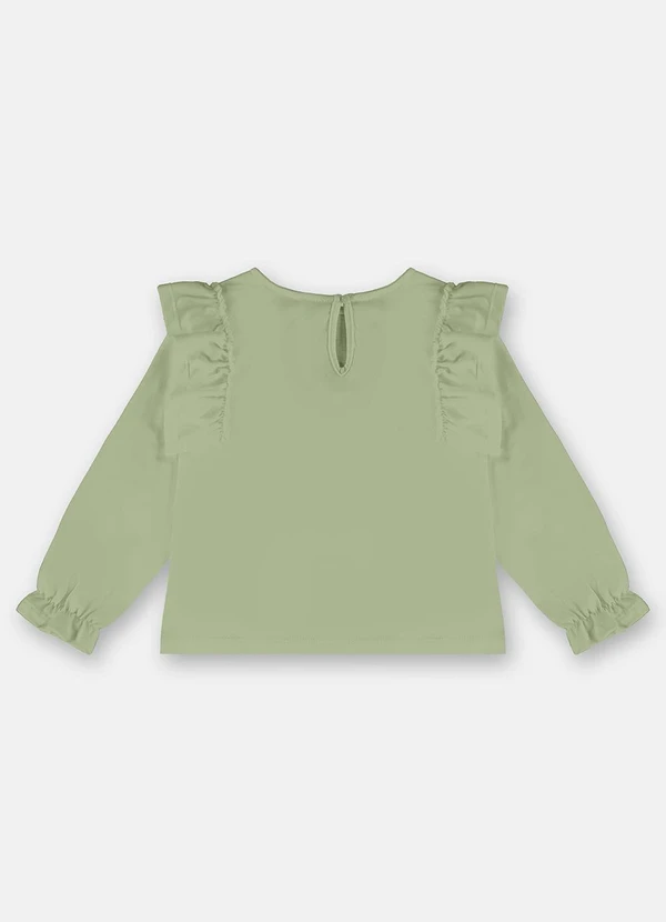 Up Baby - Blusa Manga Longa Menina Verde 4