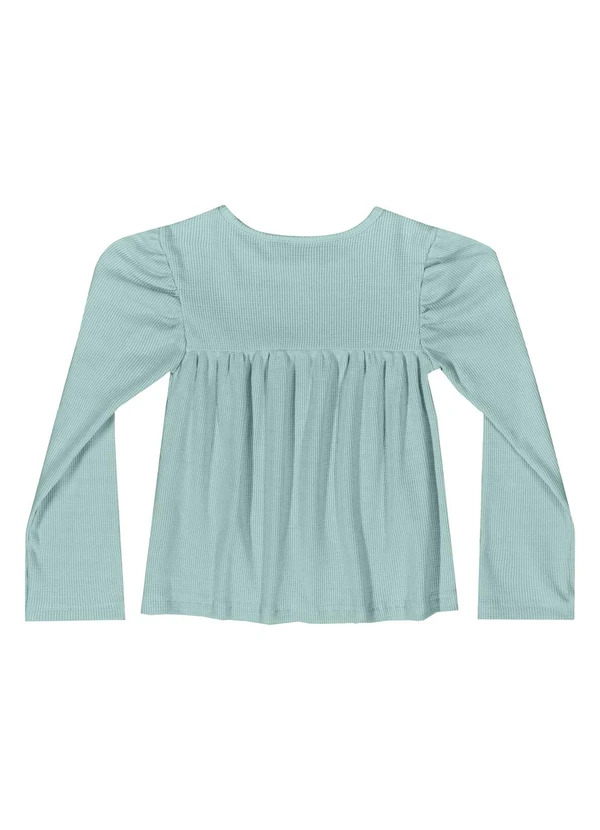 Quimby - Blusa Manga Longa para Menina Azul 2