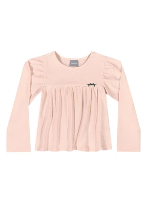 Quimby - Blusa Manga Longa para Menina Rosa - QUIMBY