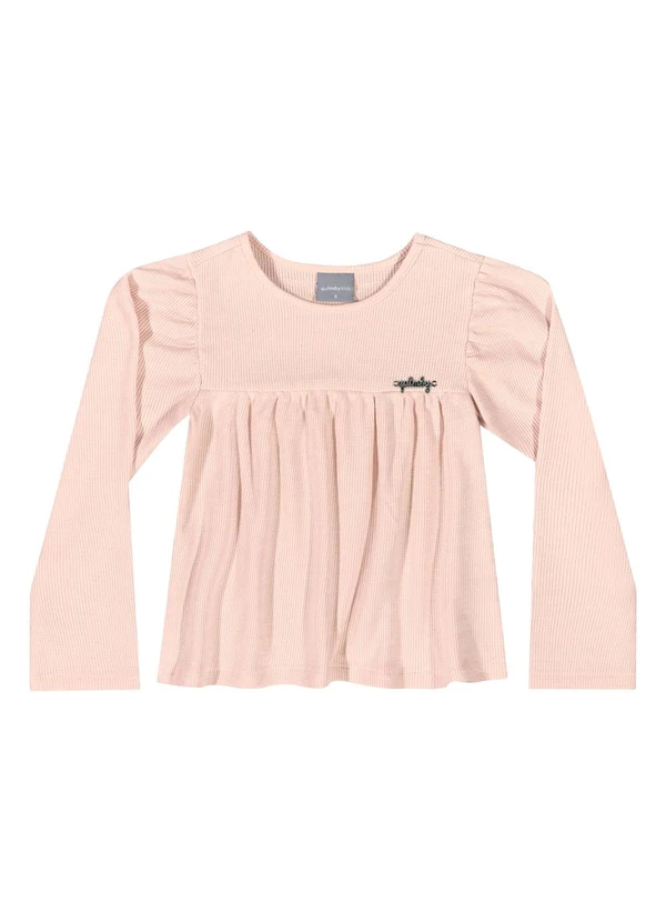 Quimby - Blusa Manga Longa para Menina Rosa