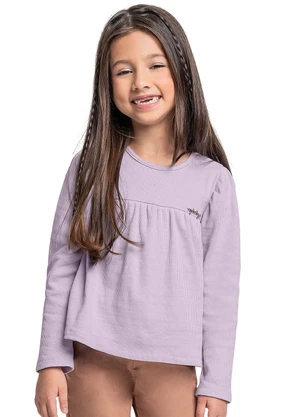 Quimby - Blusa Manga Longa para Menina Roxo - QUIMBY