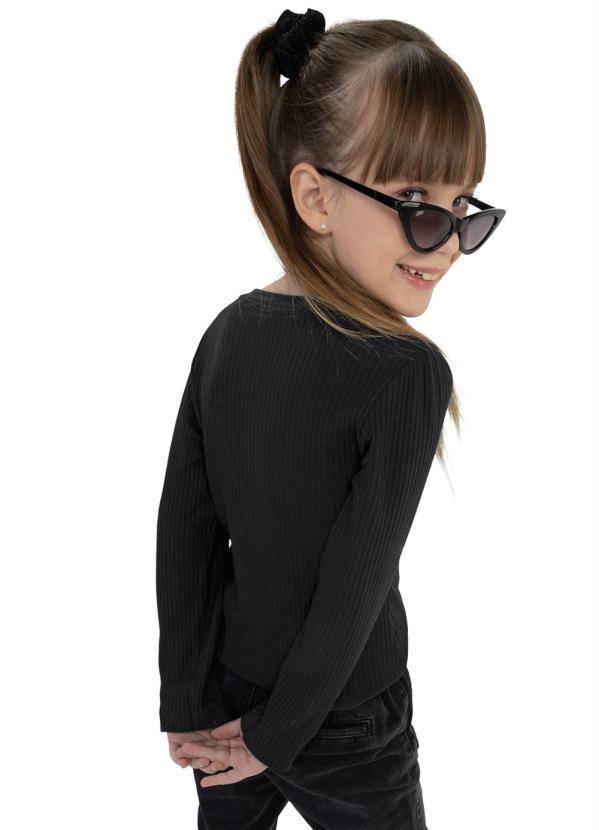 Playground - Blusa Manga Longa Preto 2