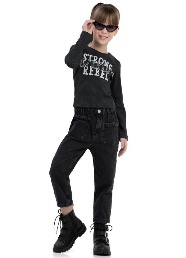 Playground - Blusa Manga Longa Preto 3