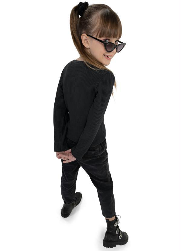 Playground - Blusa Manga Longa Preto 4