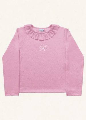 Fakini Kids - Blusa Manga Longa Rosa - FAKINI KIDS