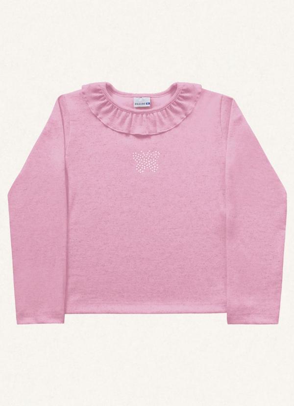 Fakini Kids - Blusa Manga Longa Rosa