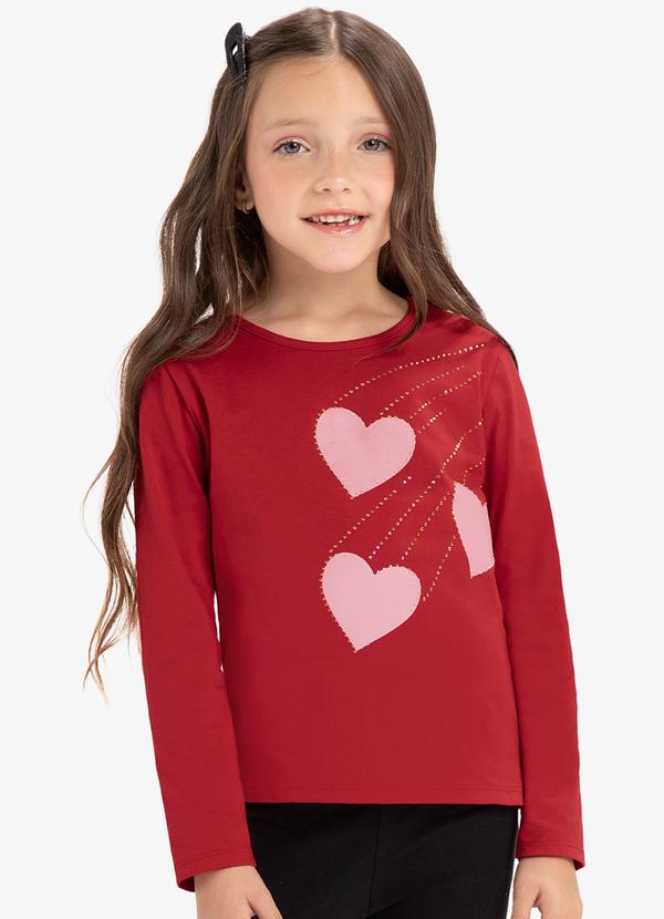 Rovi Kids - Blusa Manga Longa Rovi Kids Vermelho
