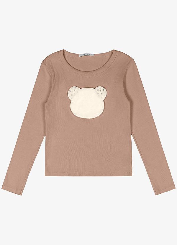 Trick Nick - Blusa Manga Longa Marrom