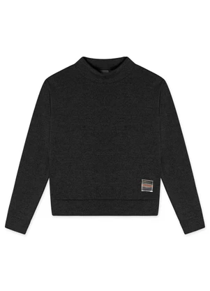 Marisol - Blusa Manga Longa Tricot Infantil Preto - MARISOL