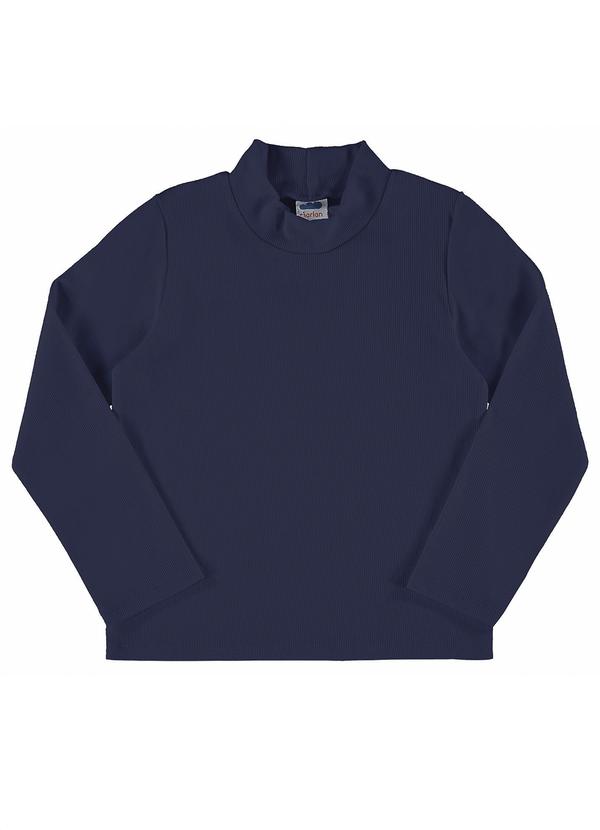 Marlan - Blusa Manga Longa Unissex em Punho Azul