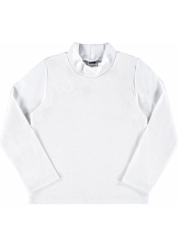 Marlan - Blusa Manga Longa Unissex em Punho Branco