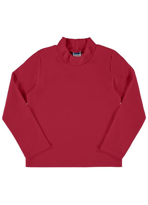 Marlan - Blusa Manga Longa Unissex em Punho Vermelho