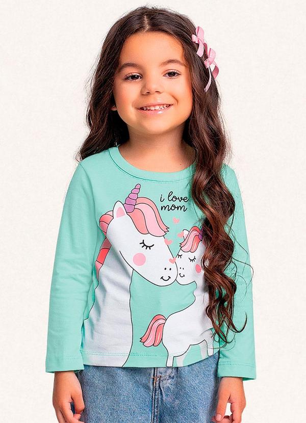 Fakini Kids - Blusa Manga Longa Verde