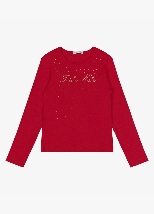 Trick Nick - Blusa Manga Longa Vermelho