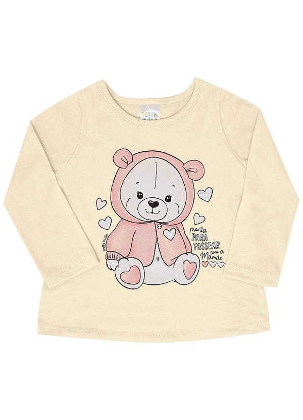 Pulla Bulla - Blusa Meia Malha Menina Bege