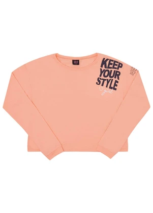 Pulla Bulla - Blusa Meia Malha Menina Laranja - PULLA BULLA