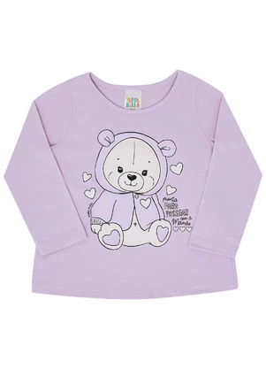 Pulla Bulla - Blusa Meia Malha Menina Roxo - PULLA BULLA