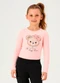 Pulla Bulla - Blusa Meia Malha Branco - variação: Rosa